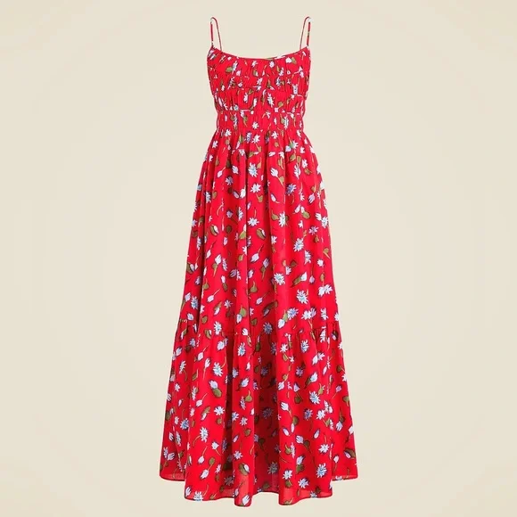 J. Crew Red Floral Maxi Dress - Picture 2 of 7